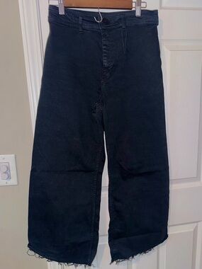 Black Zara High Rise Wide Leg Jeans